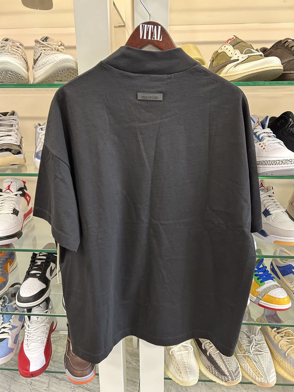 Essentials Fear of God Black Tee • New