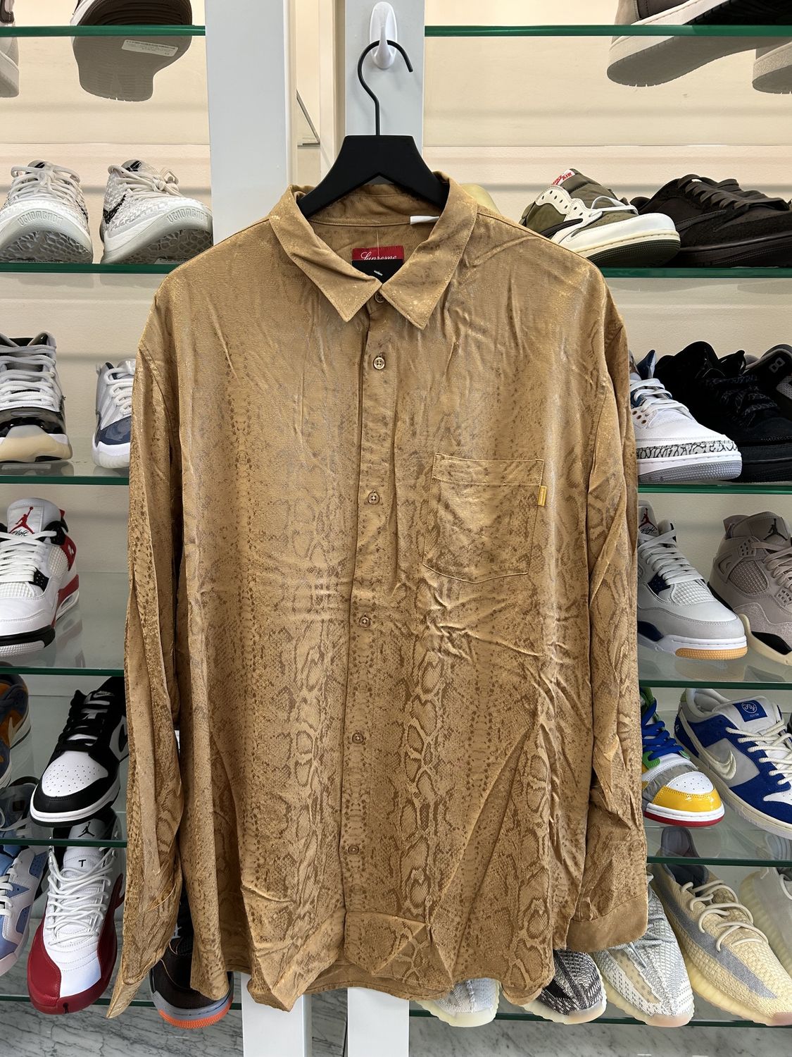 Supreme Brown Button Up • Pre-Owned