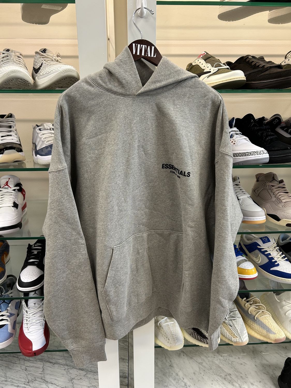 Essentials Dark Grey Hoodie • Pre-Owned