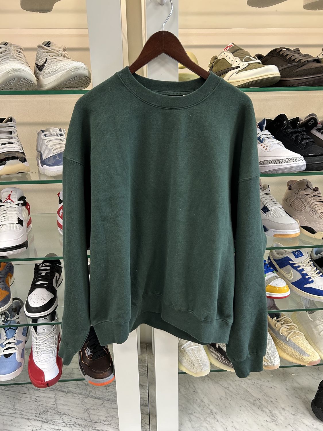 Essentials Crewneck Pine Green • Pre-Owned