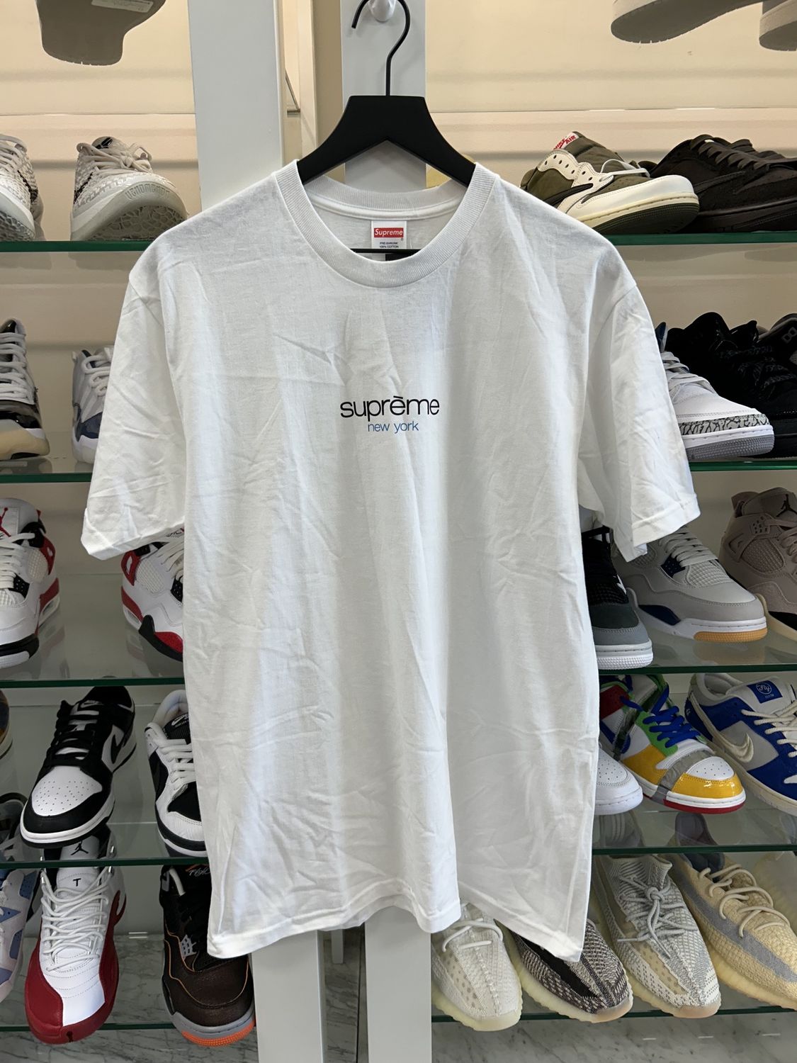 Supreme Classic Logo Tee White • Pre-Owned
