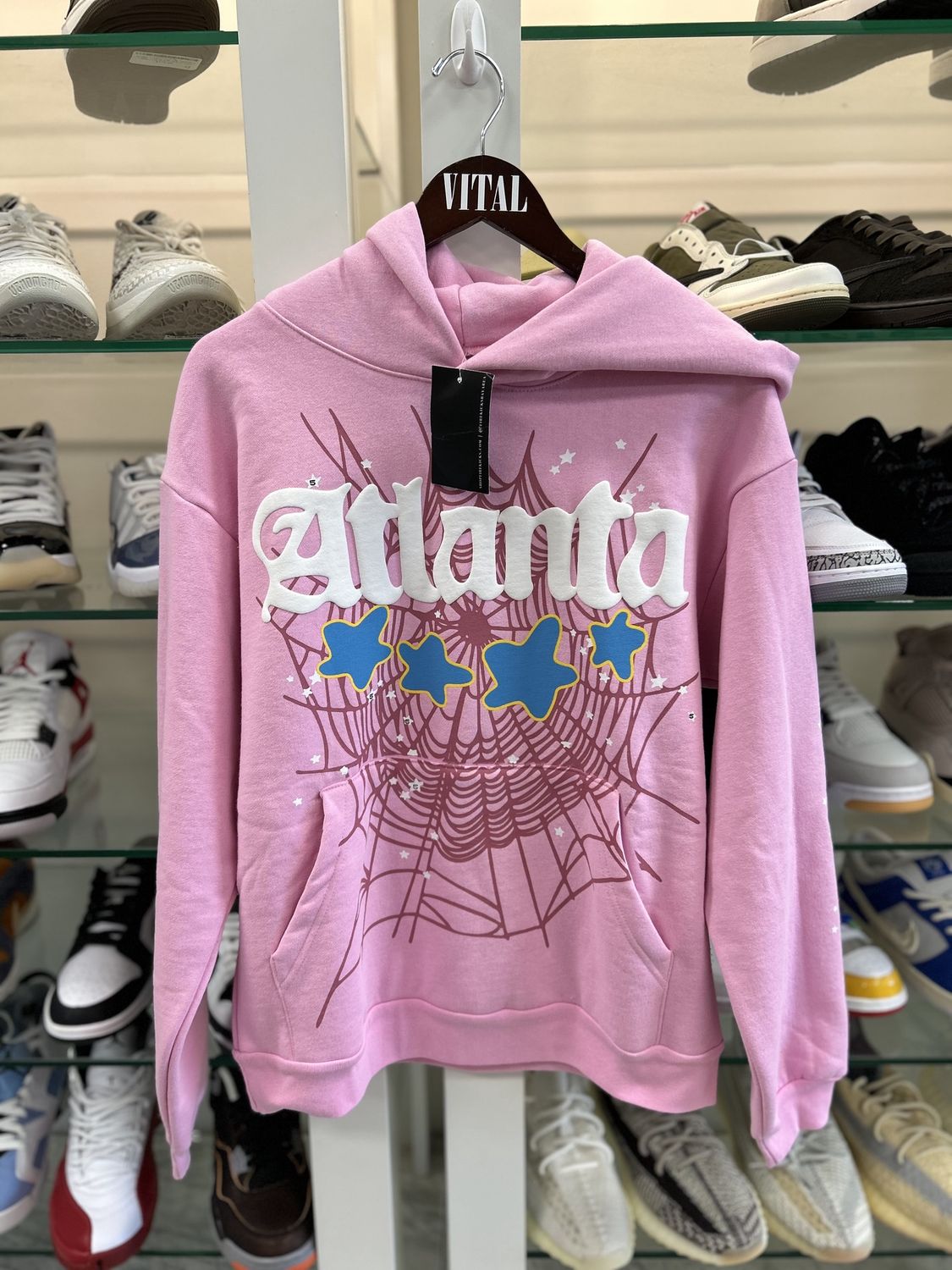 SP5DER PINK ATLANTA HOODIE • Pre-Owned