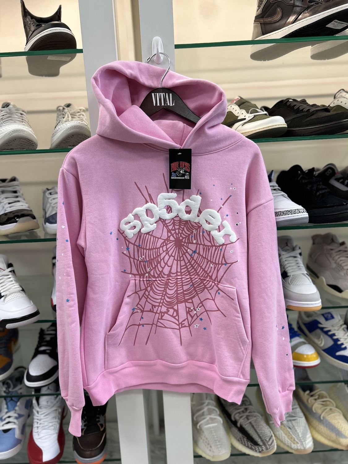 SP5DER PINK Hoodie • Pre-Owned