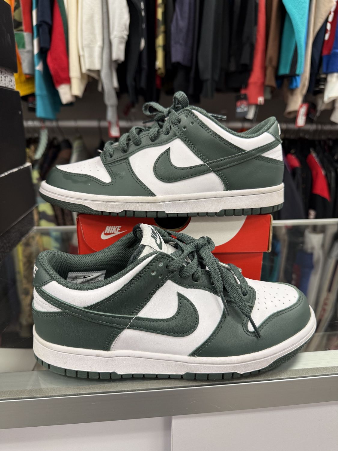 Nike Dunk Low Vintage Green (GS), Product Condition: Pre-Owned, Shoe Size: US 7Y