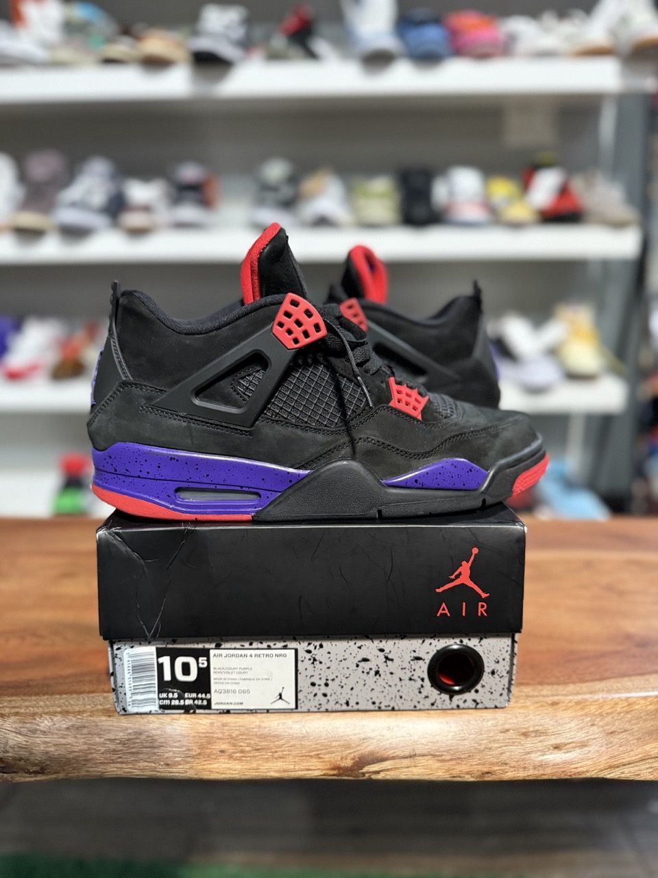 Jordan 4 Retro Raptors (2018) - Pre-Owned, Product Condition: Pre-Owned, Shoe Size: US M 10.5