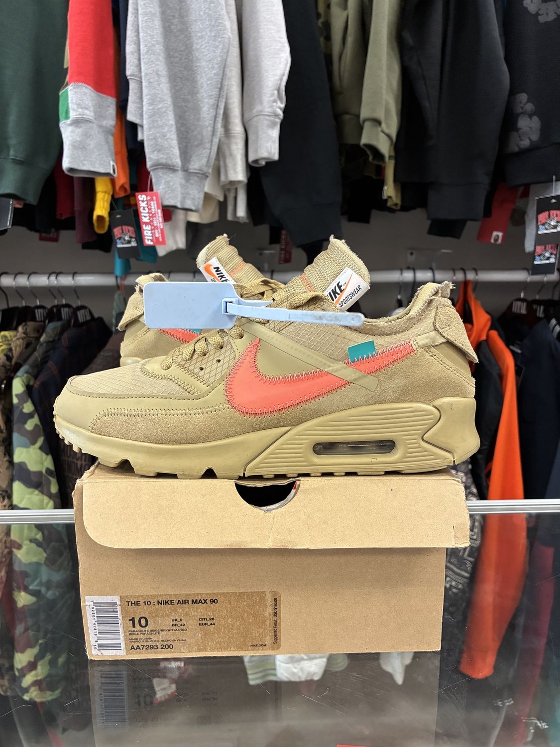 Nike Air Max 90 Off-White Desert Ore - Pre-Owned, Product Condition: Pre-Owned, Shoe Size: US M 10