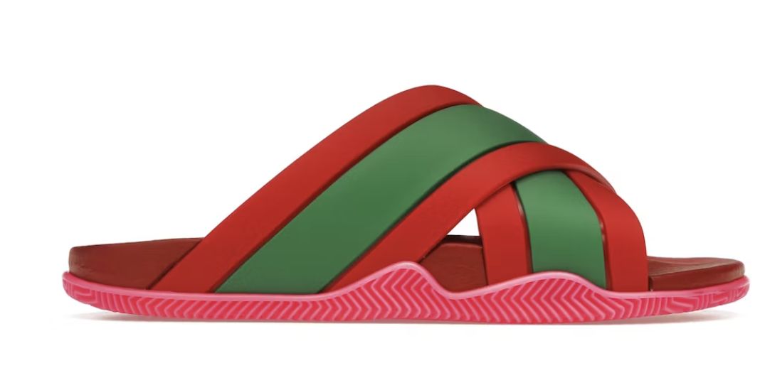Gucci Web Slide Pink Rubber (W) - Brand New
