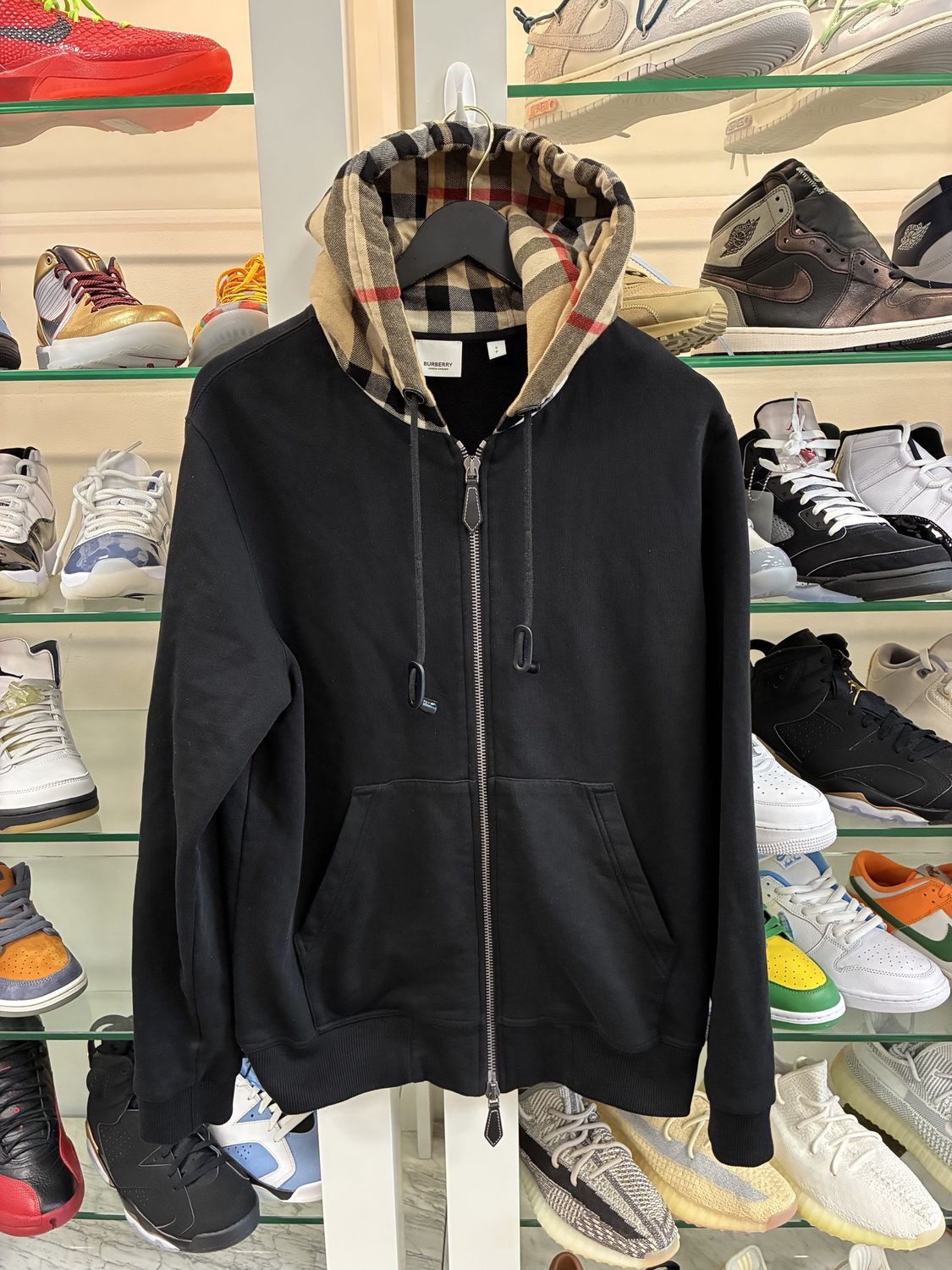 Burberry check-pattern zip-up hoodie, Clothing Size: S, Product Condition: Pre-Owned
