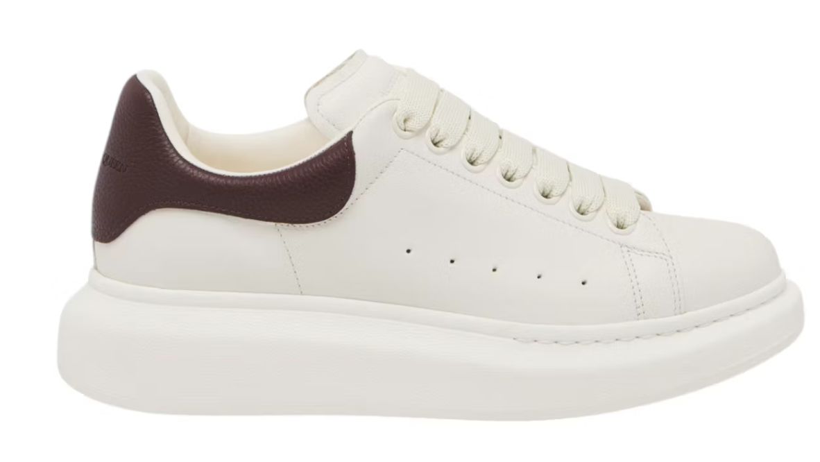 Alexander McQueen Oversized Off-White Bordeaux - Brand New