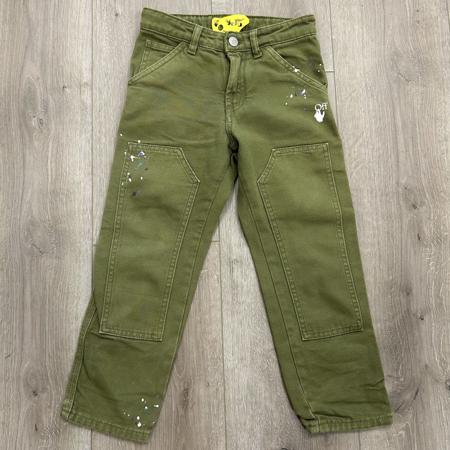 Off-White paint-splatter straight trousers, Clothing Size: 6, Product Condition: Pre-Owned