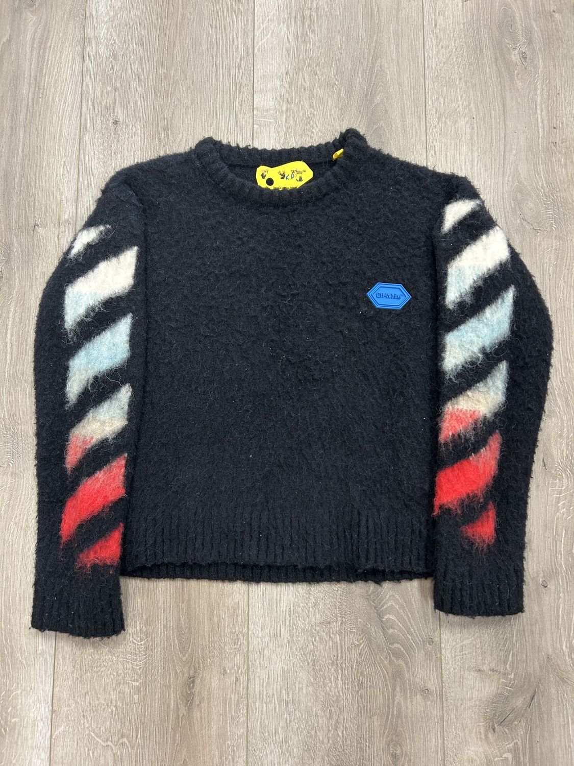 OFF WHITE Logo Print Sweater Juniors - Pre-Owned, Clothing Size: 10, Product Condition: Pre-Owned