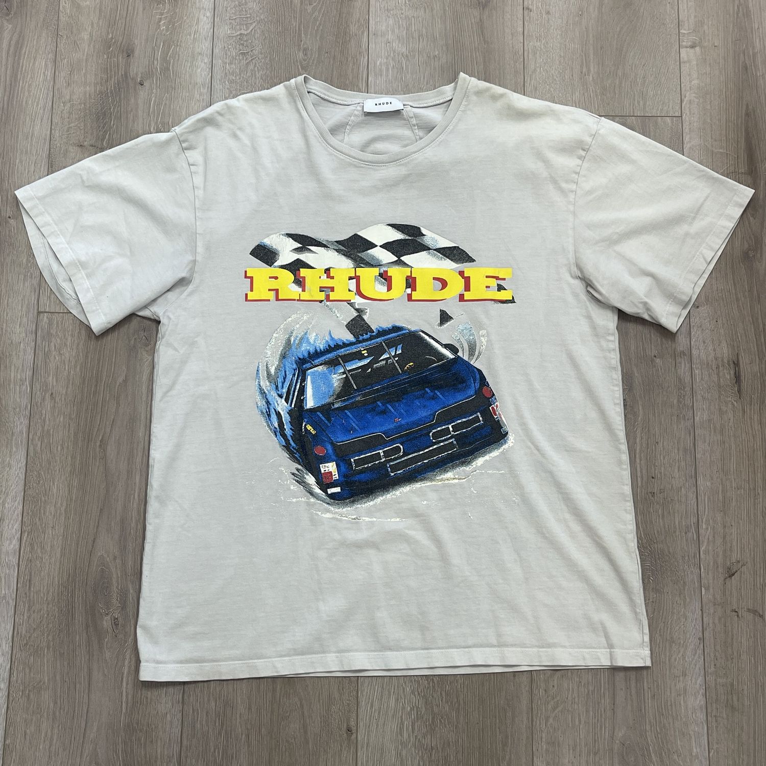 Rhude Nascar Race T-Shirt - Pre-Owned, Clothing Size: M, Product Condition: Pre-Owned