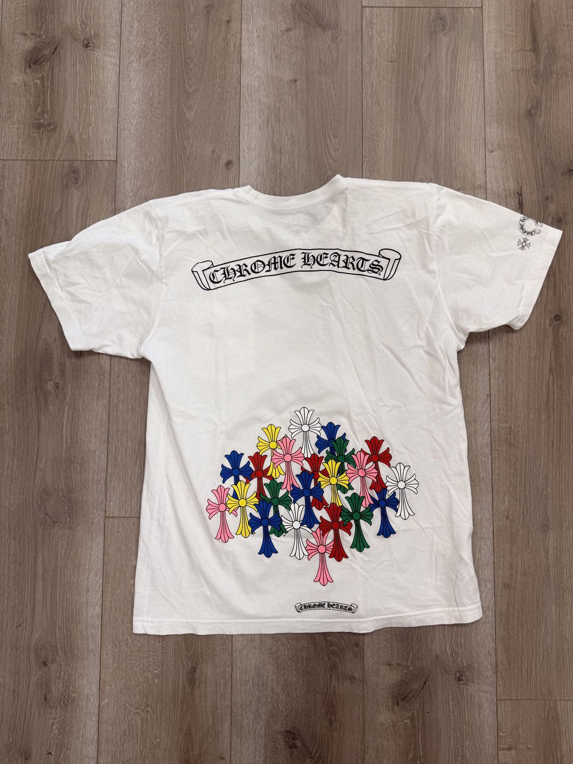 Chrome Hearts Multi Color Cross Tee Size Large Pre Owned, Clothing Size: L, Product Condition: Pre-Owned