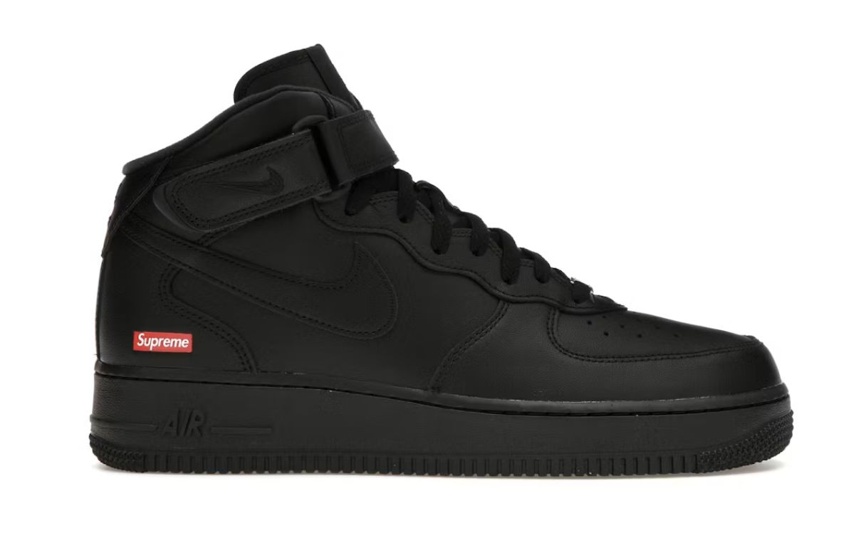 Nike Air Force 1 Mid Supreme Black - Brand New