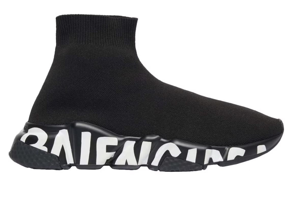 Balenciaga Speed Graffiti Black White (W) - Brand New