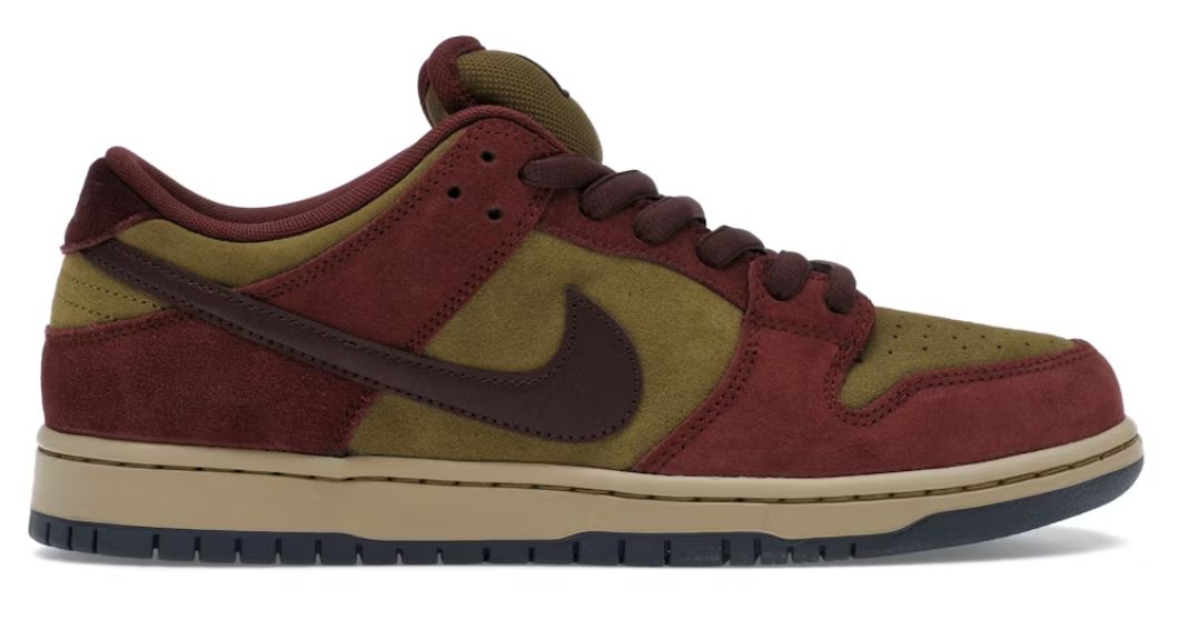 Nike SB Dunk Low Dark Team Red Olive Flak - Brand New