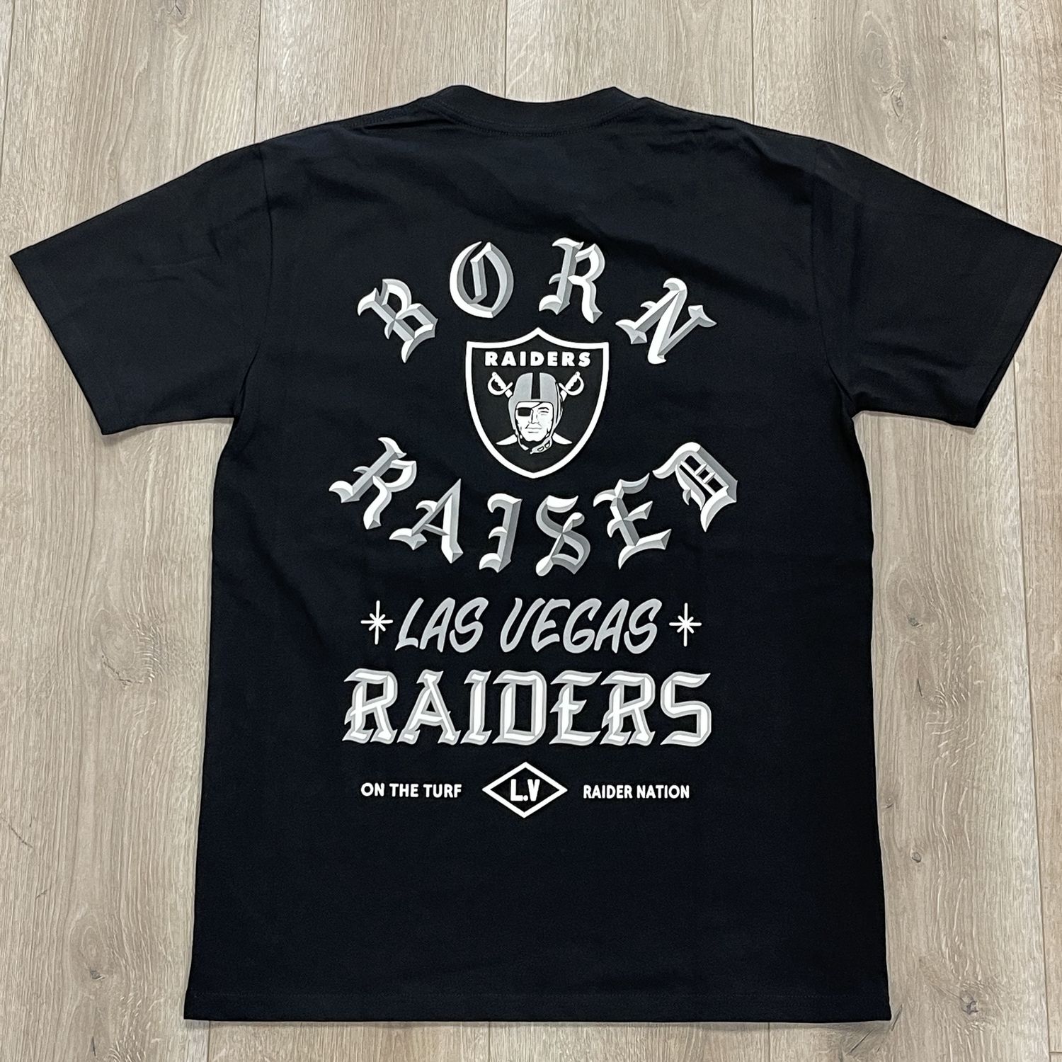 Las Vegas Raiders Born x Raised Unisex T-Shirt - Black - New, Clothing Size: M, Product Condition: Brand New