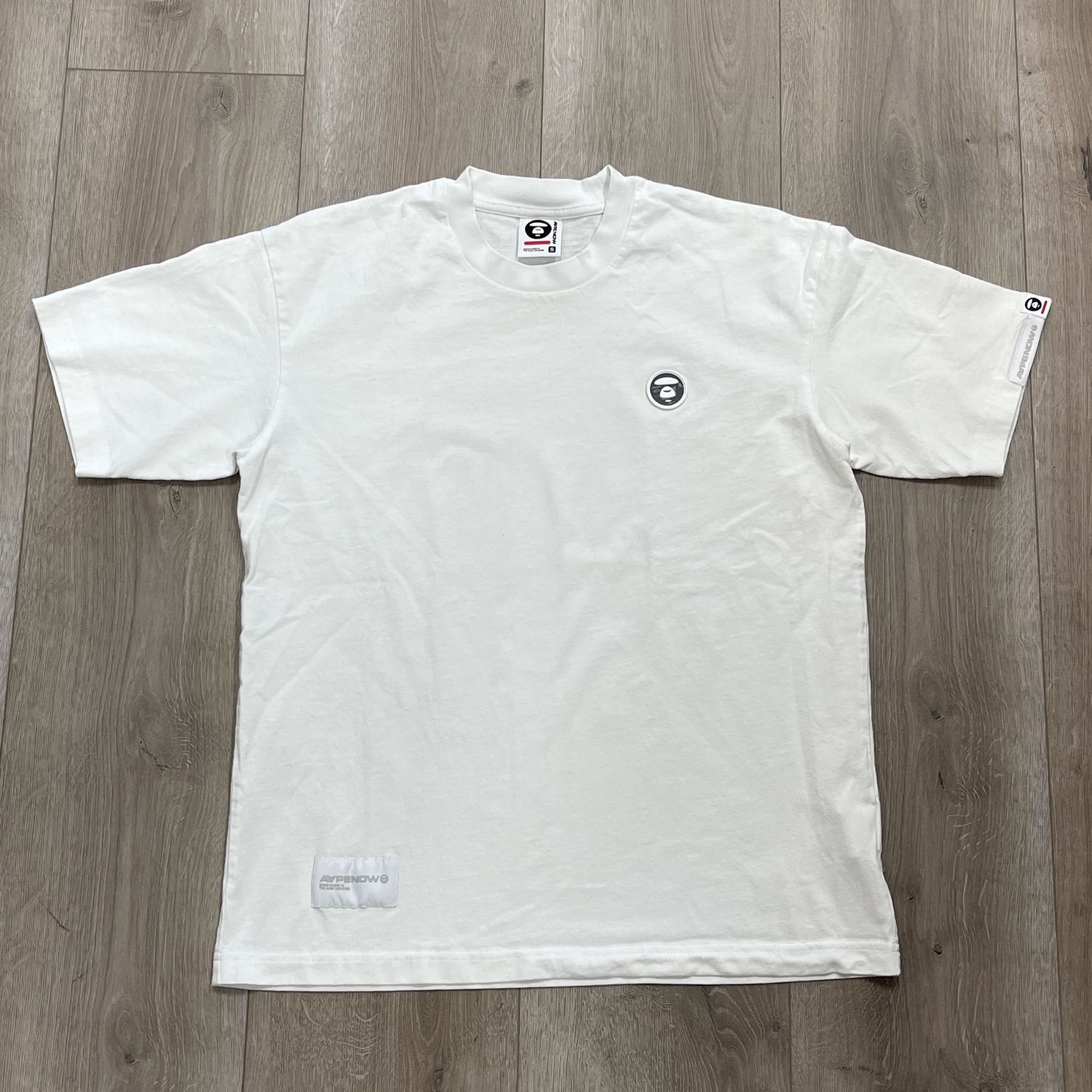AAPE By A Bathing Ape T-shirt Big Head White, Clothing Size: S, Product Condition: Pre-Owned