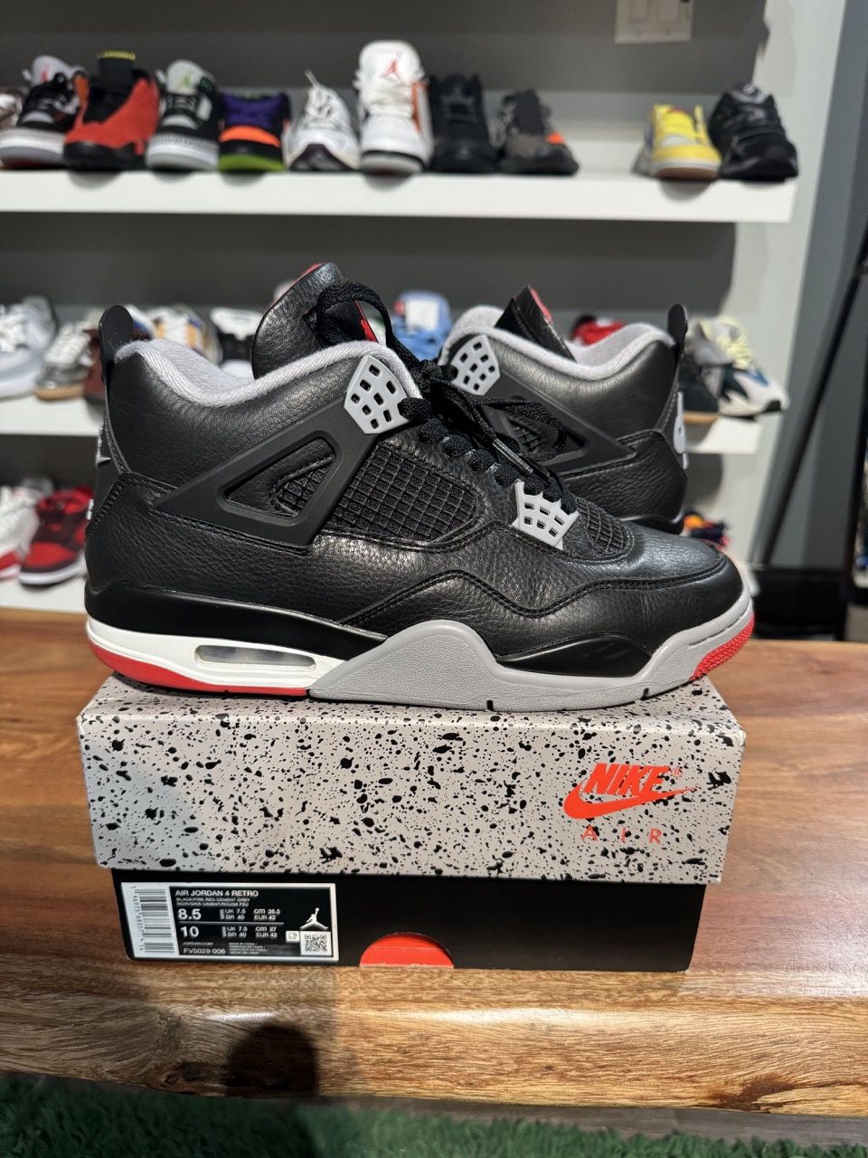 Jordan 4 Retro Bred Reimagined • Pre-Owned, Product Condition: Pre-Owned, Shoe Size: US M 8.5