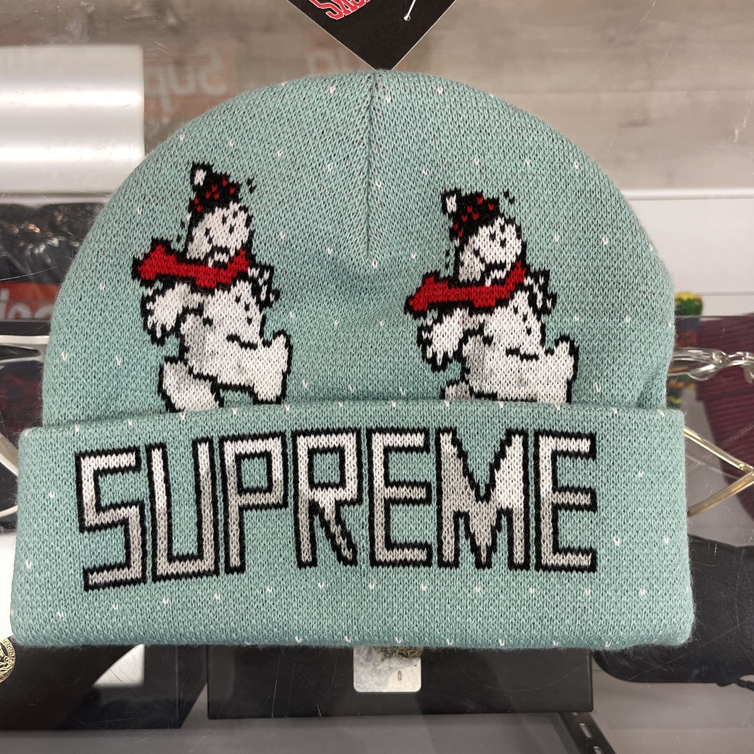 Supreme Snowman Beanie Pale Mint pre owned