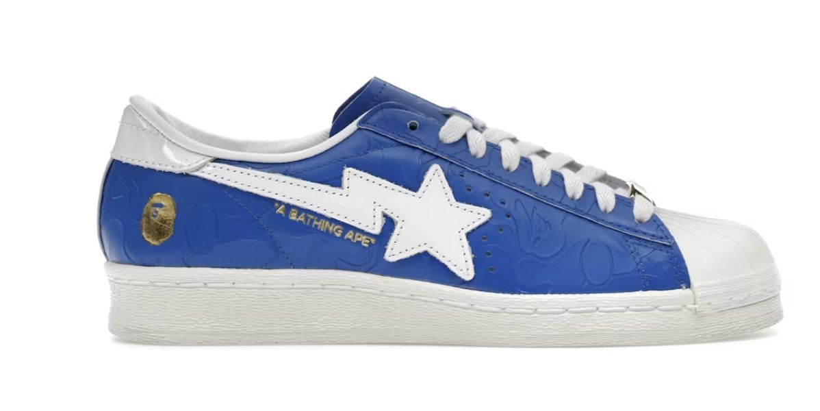 adidas Superstar Vintage Bape Blue White - Brand New