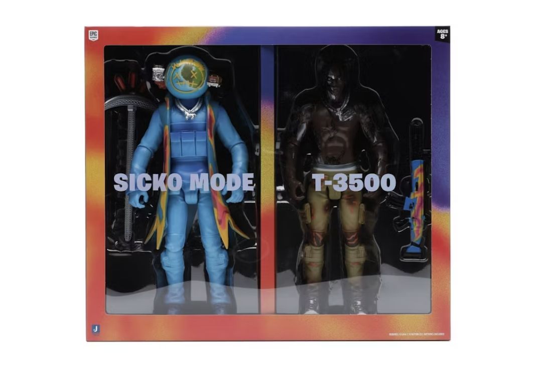 Travis Scott Cactus Jack Fortnite 12&quot; Action Figure Duo Set - Brand New