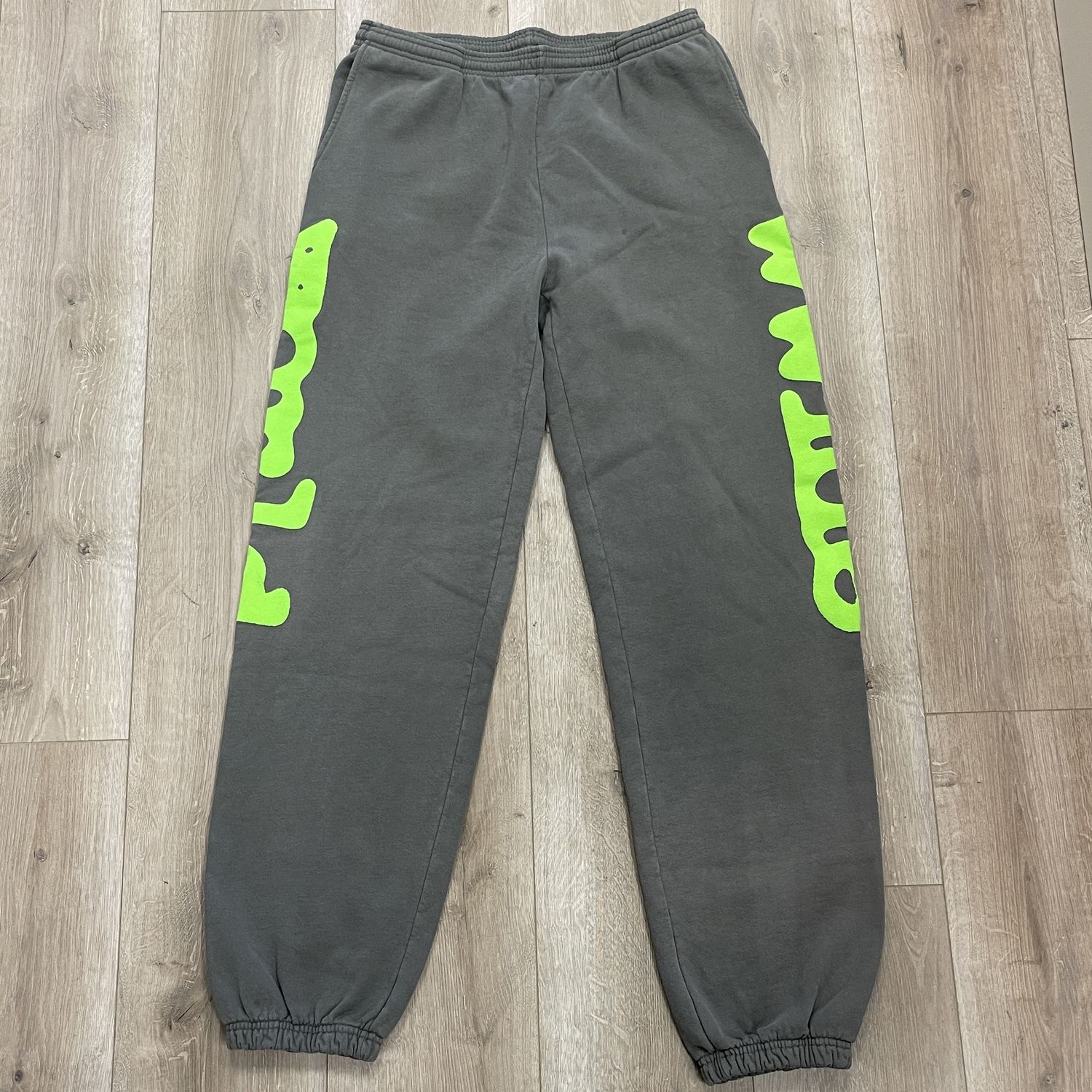 Sp5der Beluga Sweatpants &#39;Slate Grey/Green&#39; - Pre Owned, Clothing Size: L, Product Condition: Pre-Owned