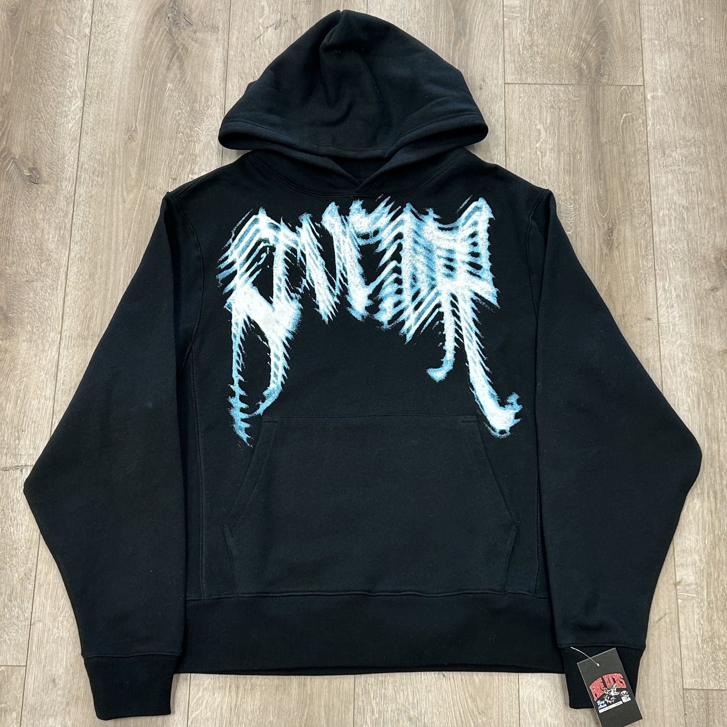Revenge Blue Window Arch Logo Hoodie Black - Pre-Owned, Clothing Size: M, Product Condition: Pre-Owned
