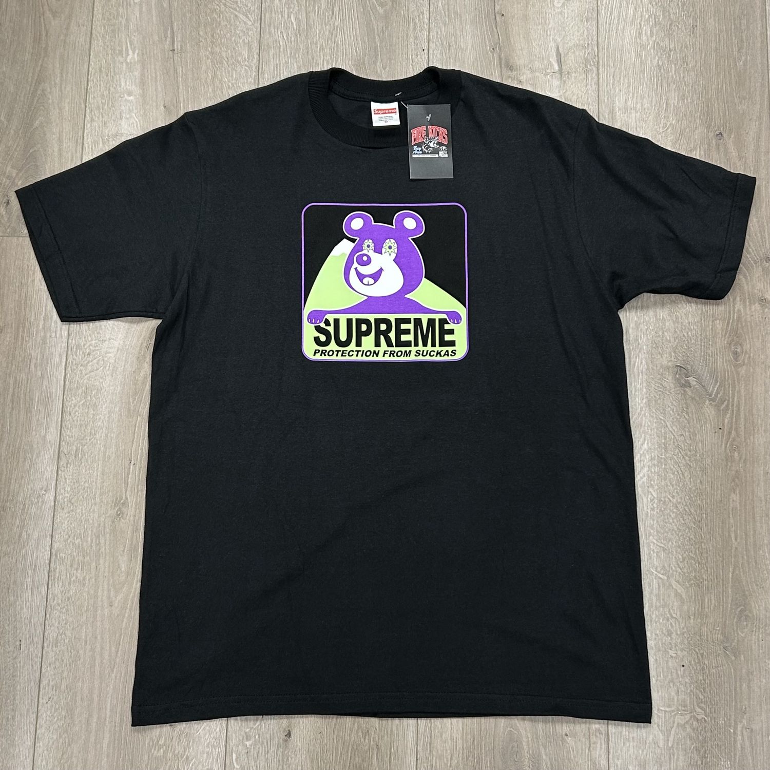 Supreme Bear Tee Black - Pre-Owned, Clothing Size: M, Product Condition: Pre-Owned