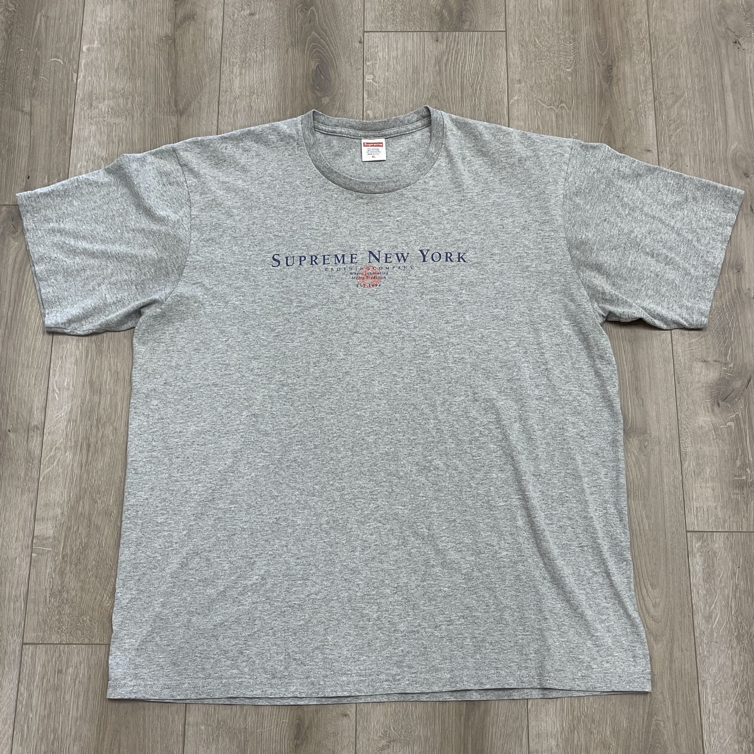 Supreme Tradition Tee Grey, Clothing Size: XL, Product Condition: Pre-Owned