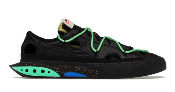 Nike Blazer Low Off-White Black Electro Green - New, Product Condition: Brand New, Shoe Size: US M 9