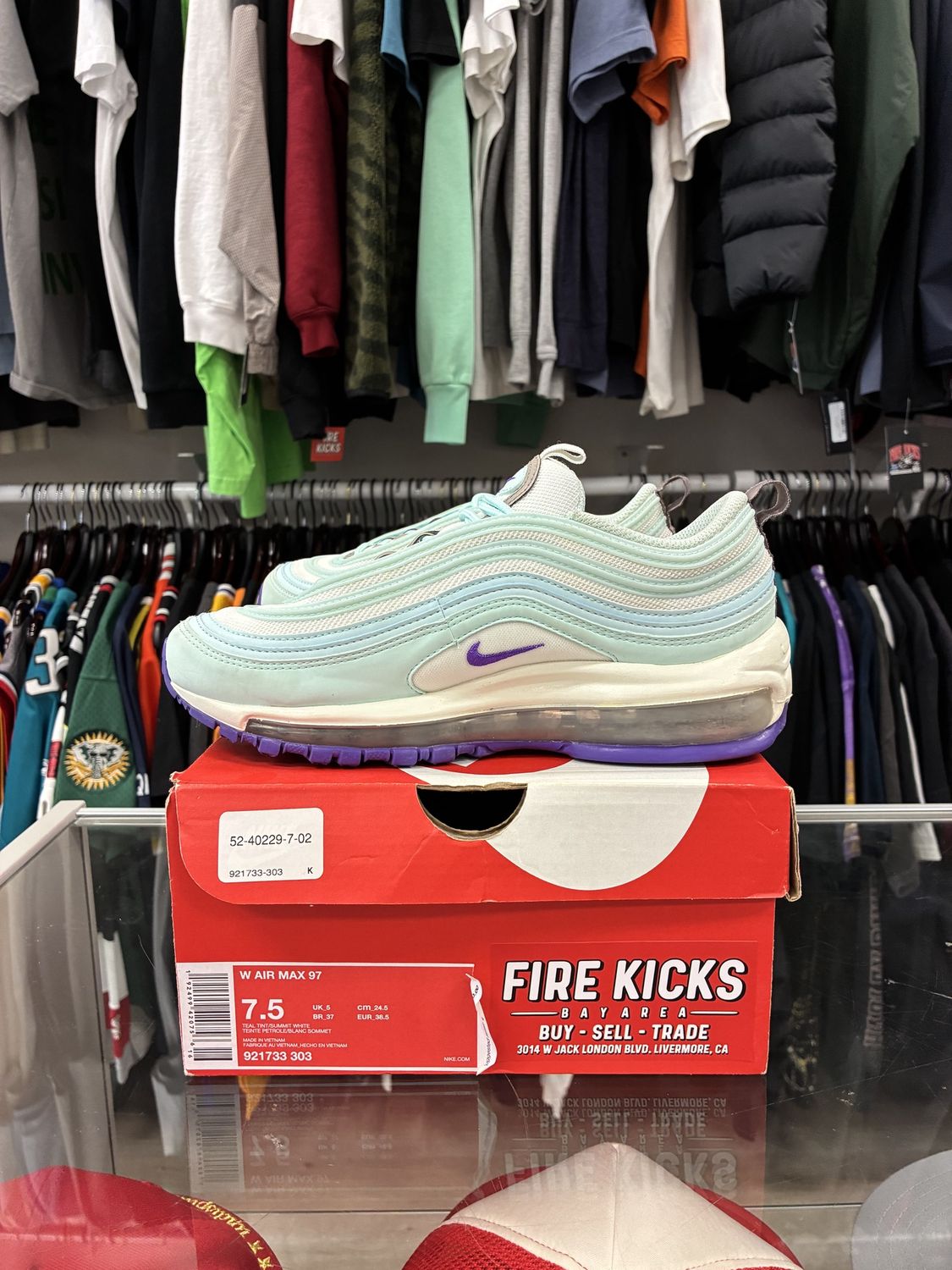Nike Air Max 97 Teal Tint (W) - Pre-Owned, Product Condition: Pre-Owned, Shoe Size: US W 7.5