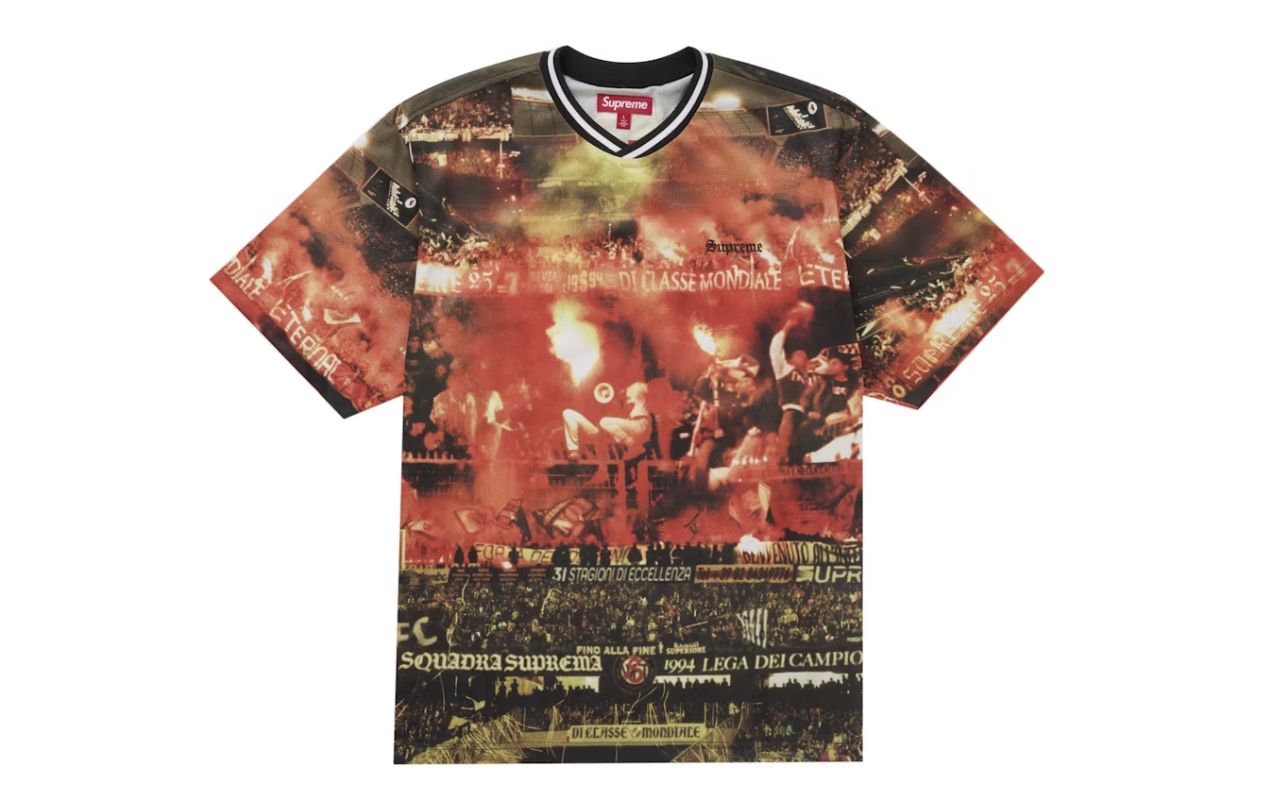 Supreme Vinci Per Noi Soccer Jersey Multicolor • Pre-Owned, Clothing Size: US L, Product Condition: Pre-Owned