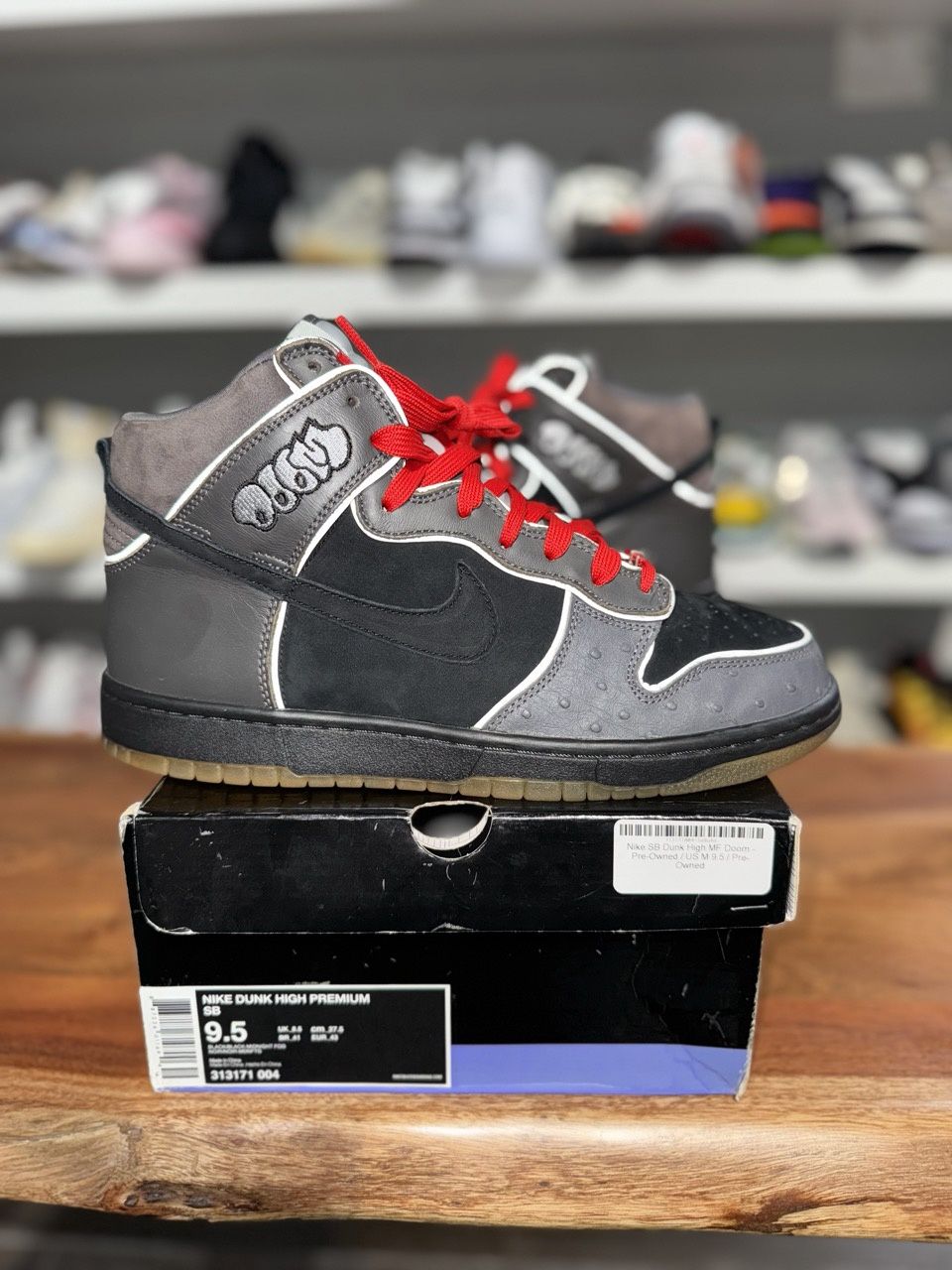 Nike SB Dunk High MF Doom - Pre-Owned, Product Condition: Pre-Owned, Shoe Size: US M 9.5