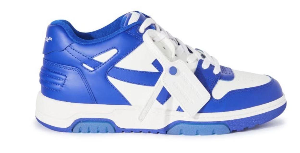 OFF-WHITE Out Of Office OOO Low Tops White Blue - Brand New