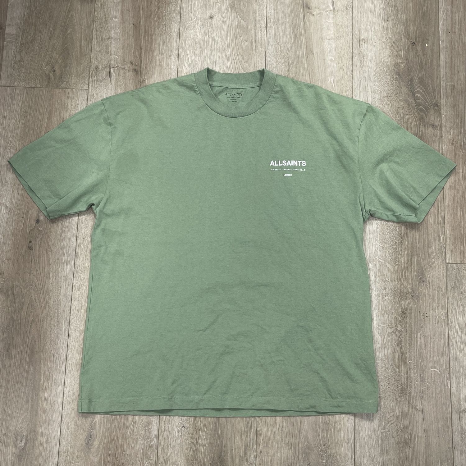 All Saints Sage Green Tee - Pre Owned, Clothing Size: L, Product Condition: Pre-Owned