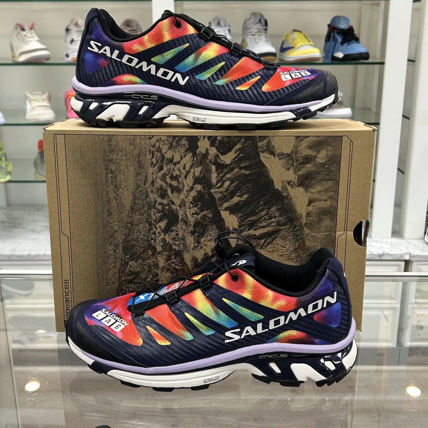 Salomon XT-4 Advanced Tie-Dye - Pre-Owned, Product Condition: Pre-Owned, Shoe Size: US M 10.5