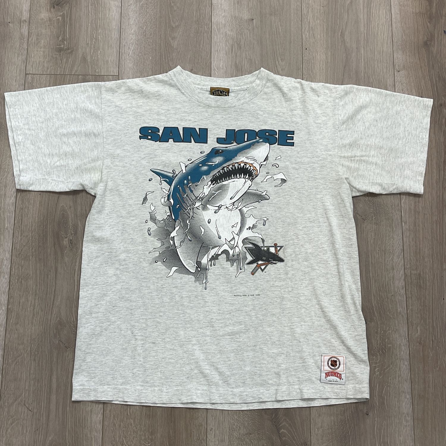 Vintage 1992 San Jose Sharks Tee - Pre Owned, Product Condition: Pre-Owned, Clothing Size: L