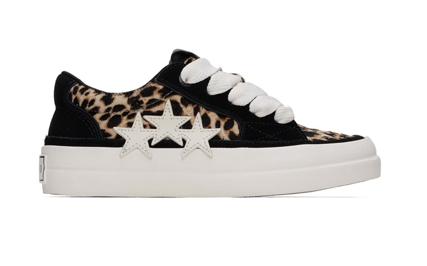 AMIRI Sunset Skate Low Leopard Black • Brand New