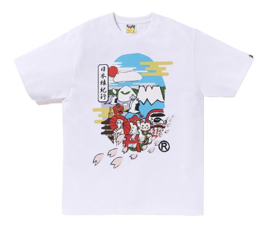BAPE Japan Culture Ape Head Tee White - New, Product Condition: Brand New, Clothing Size: S