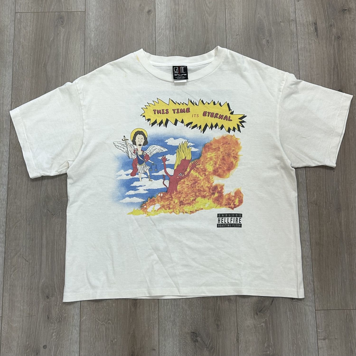 Saint Michael Time Is Eternal Tee - Pre Owned, Product Condition: Pre-Owned, Clothing Size: XL