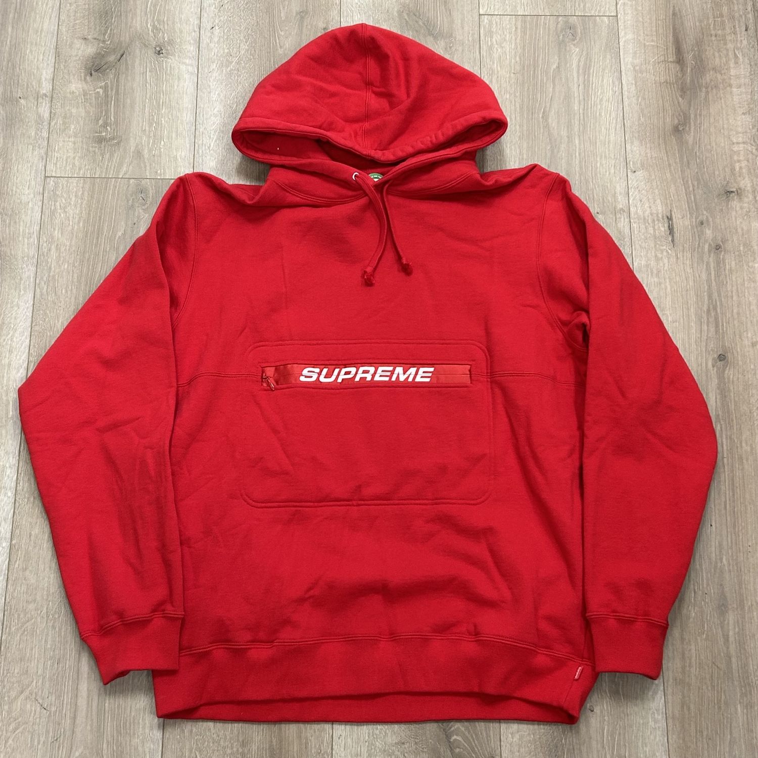 SS19 Supreme Zip Pouch Hooded Sweatshirt - New, Product Condition: Brand New, Clothing Size: XL
