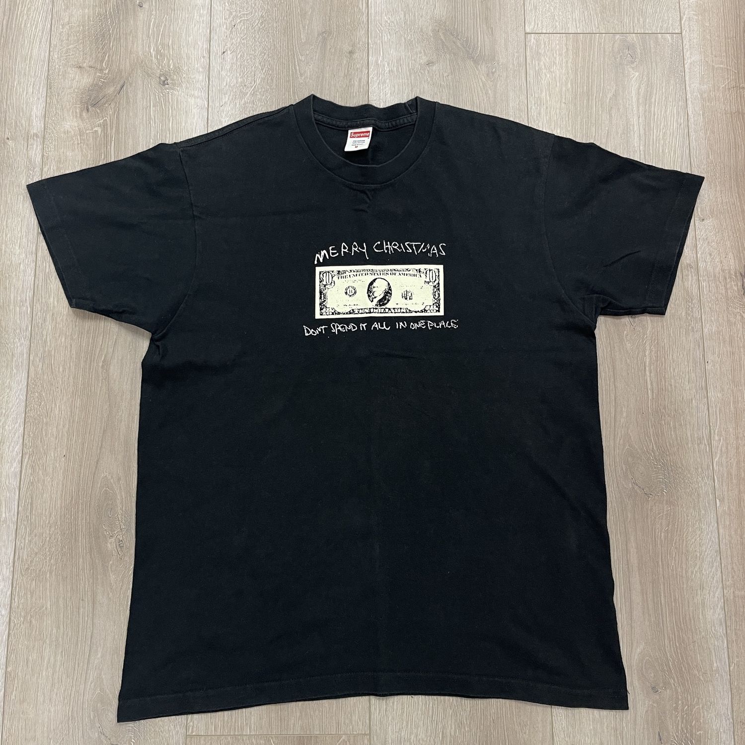 FW21 Supreme Spend It Tee Black - Pre Owned, Product Condition: Pre-Owned, Clothing Size: M