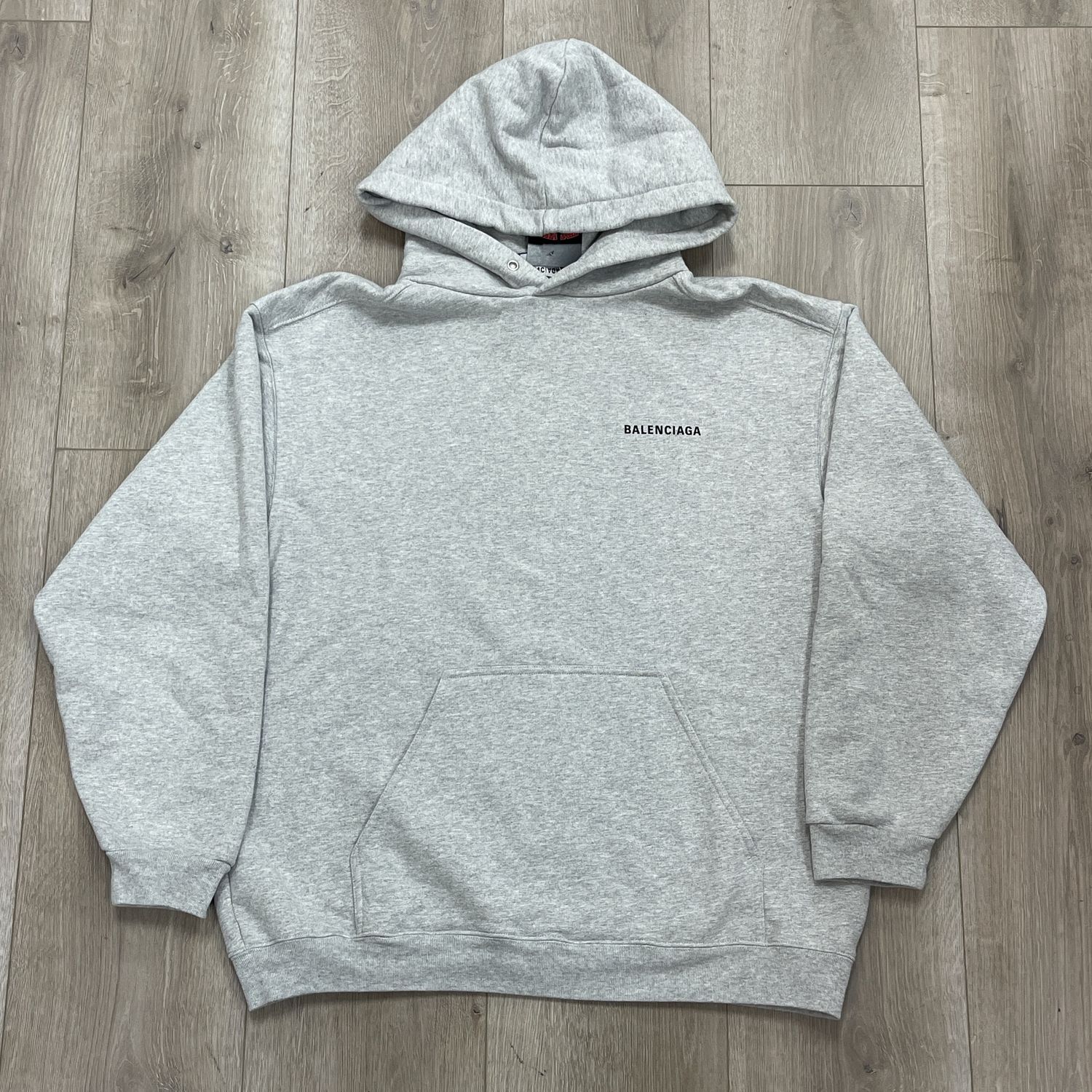 Balenciaga Logo Hoodie Gray - Pre Owned, Product Condition: Pre-Owned, Clothing Size: S