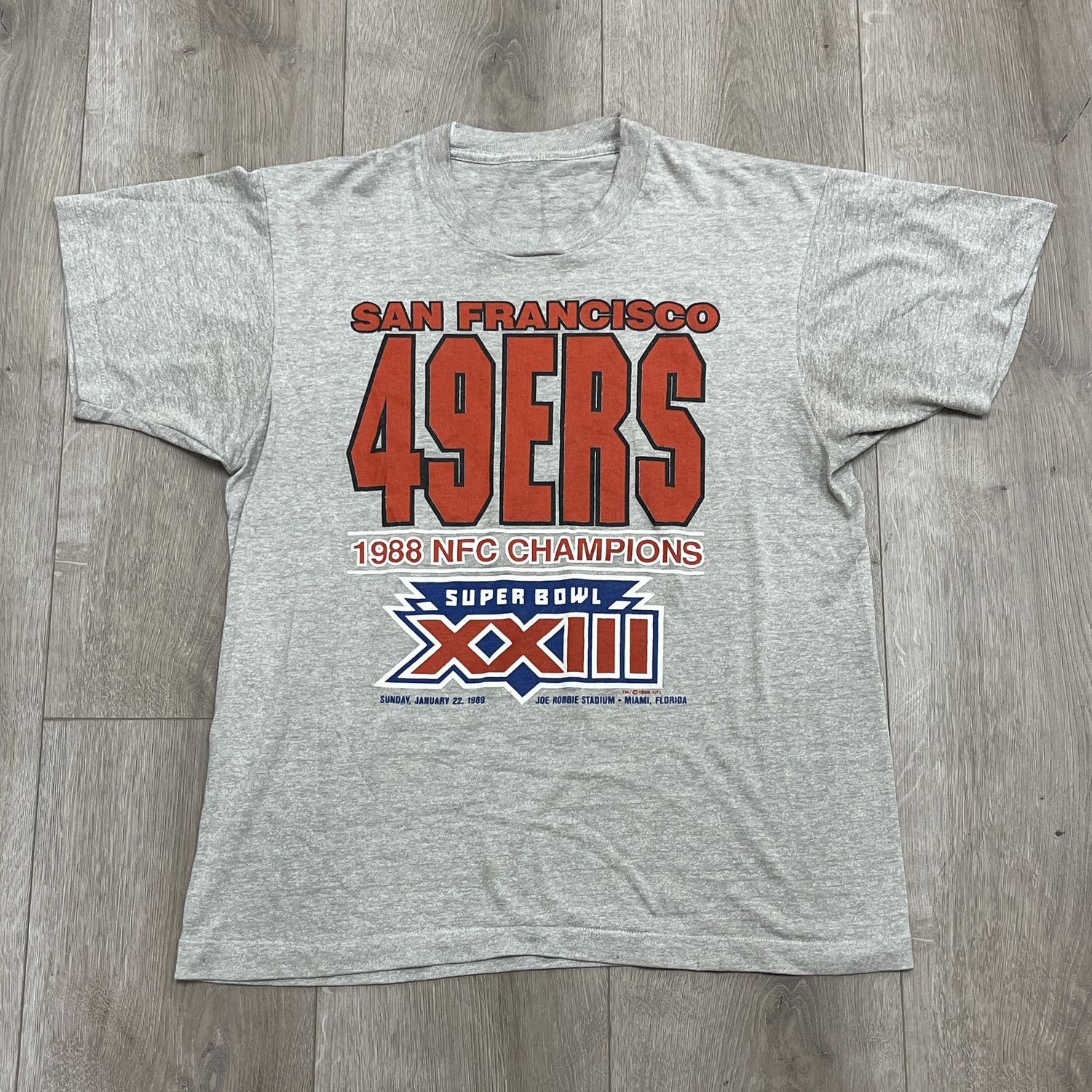 Vintage 1989 49ers Super Bowl Tee - Pre Owned, Product Condition: Pre-Owned, Clothing Size: M