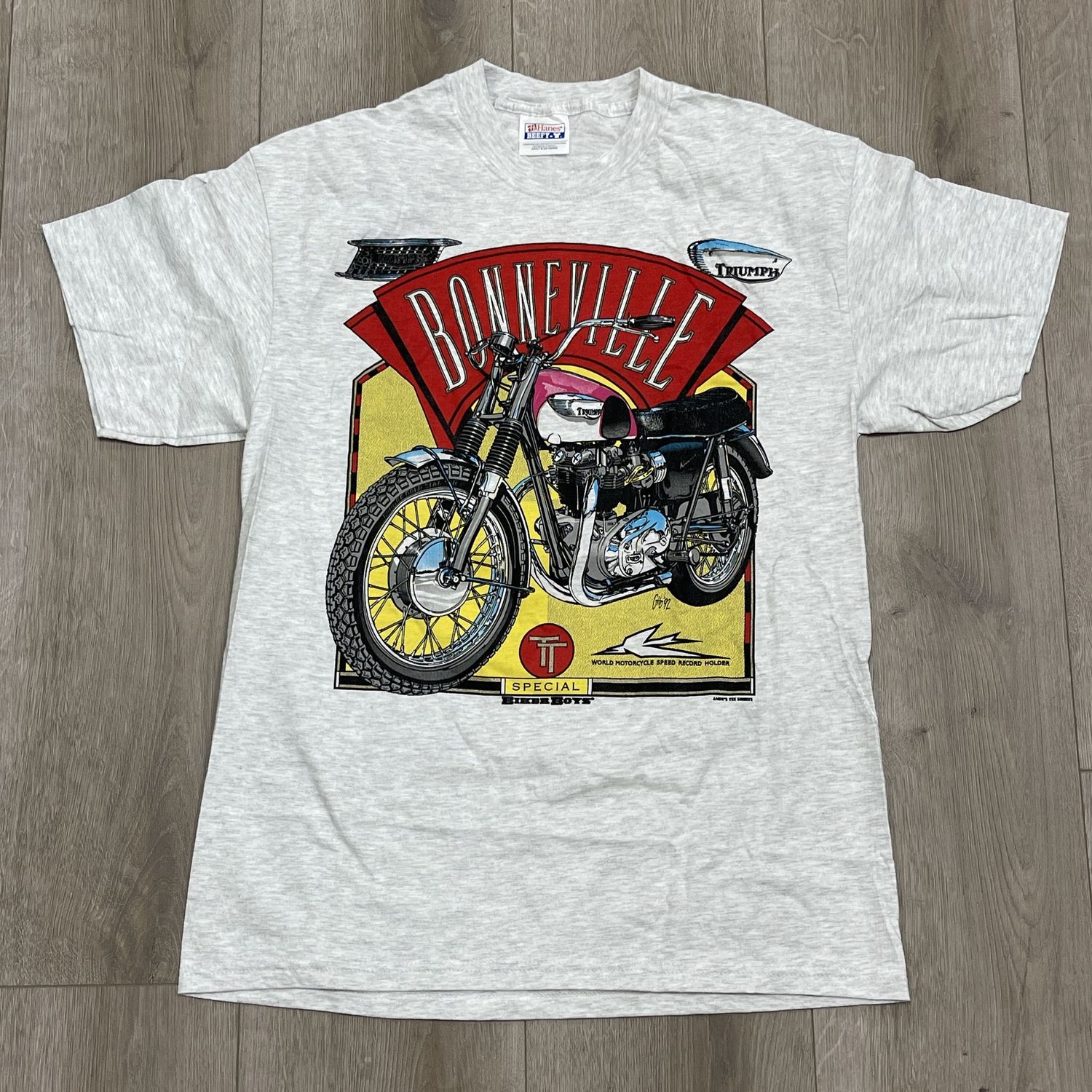 Vintage 1992 Motorcycle Tee - Pre Owned, Product Condition: Pre-Owned, Clothing Size: M