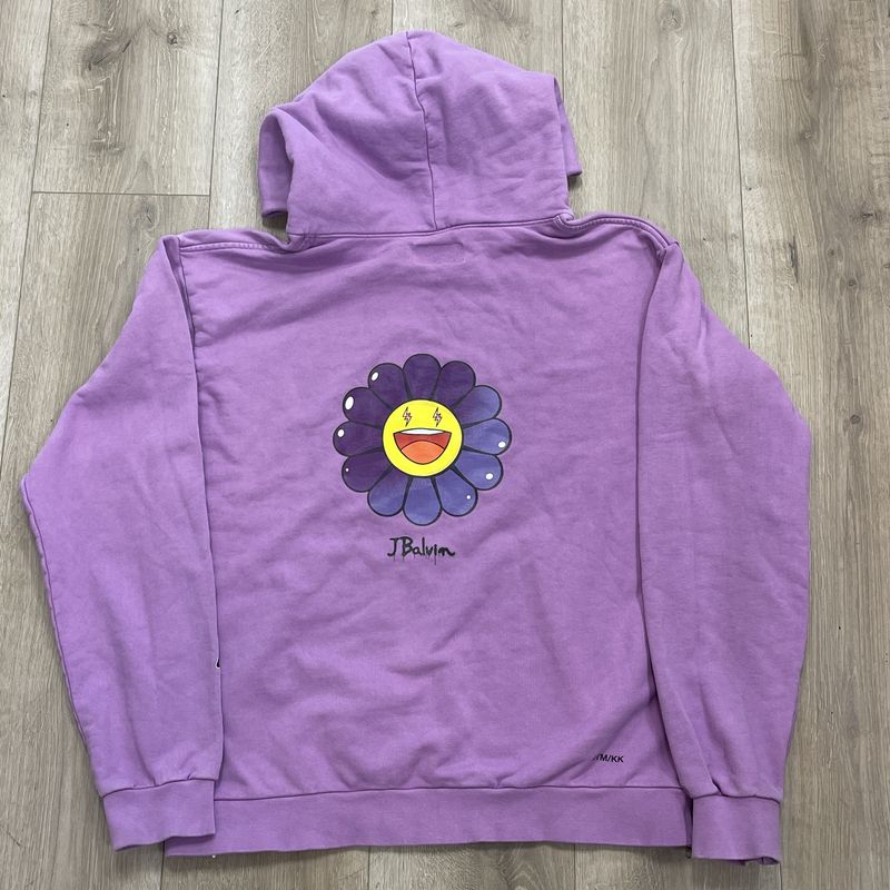 J Balvin x Takashi Murakami Purple &quot;Morado&quot; Flower Hoodie