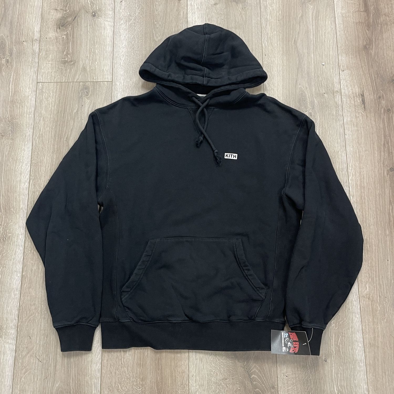 Kith Small Box Logo Hoodie Black - Pre Owned, Product Condition: Pre-Owned, Clothing Size: XS