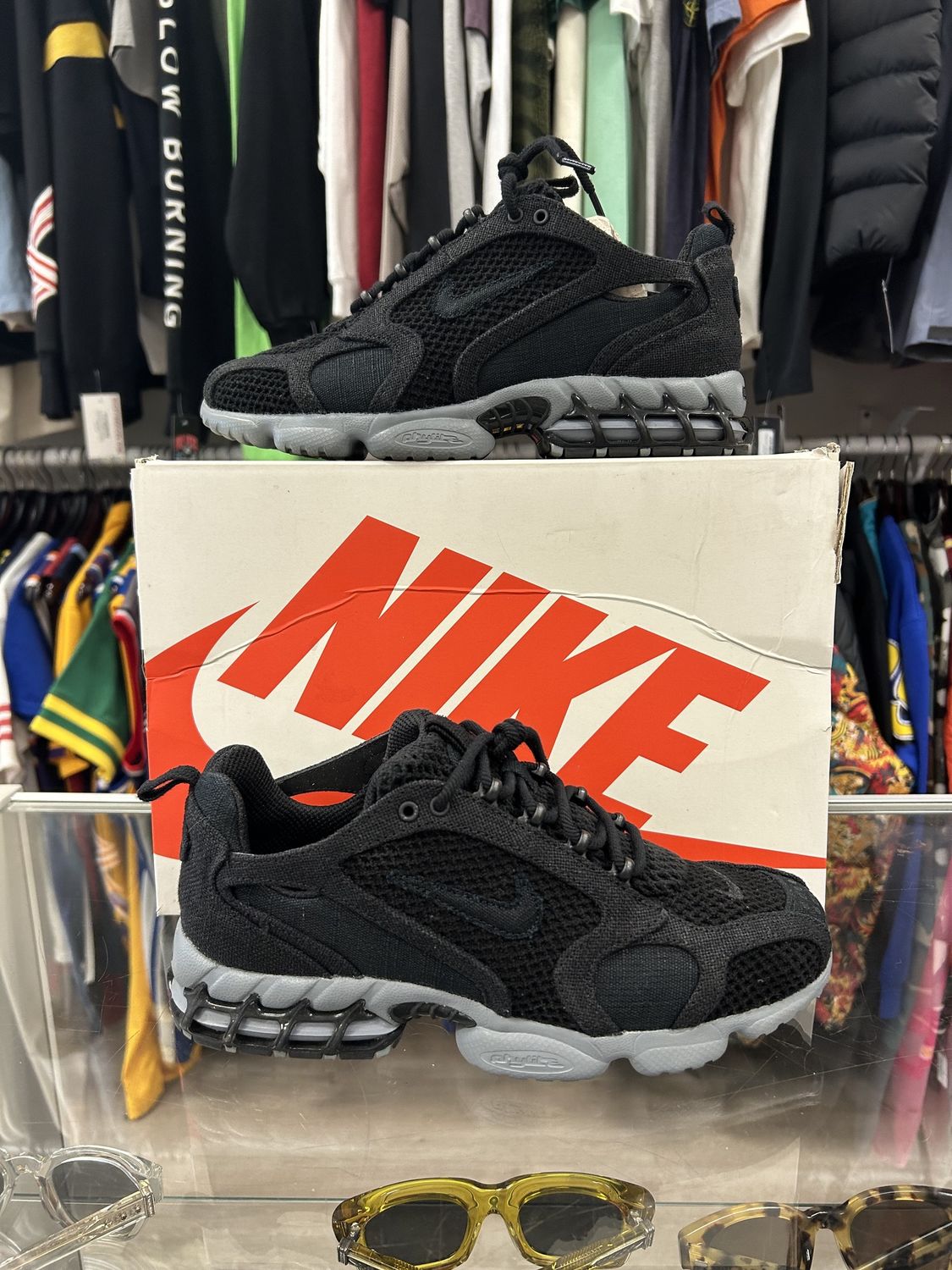 Nike Air Zoom Spiridon Cage 2 Stussy Black - Pre-Owned