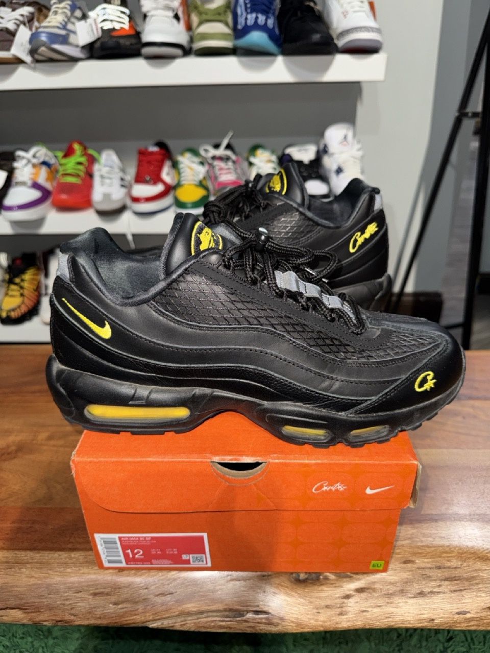Nike Air Max 95 Corteiz Honey Black • Pre-Owned, Product Condition: Pre-Owned, Shoe Size: US M 12
